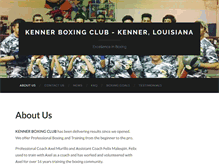 Tablet Screenshot of kennerboxingclub.com